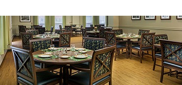 dining room with set tables placements